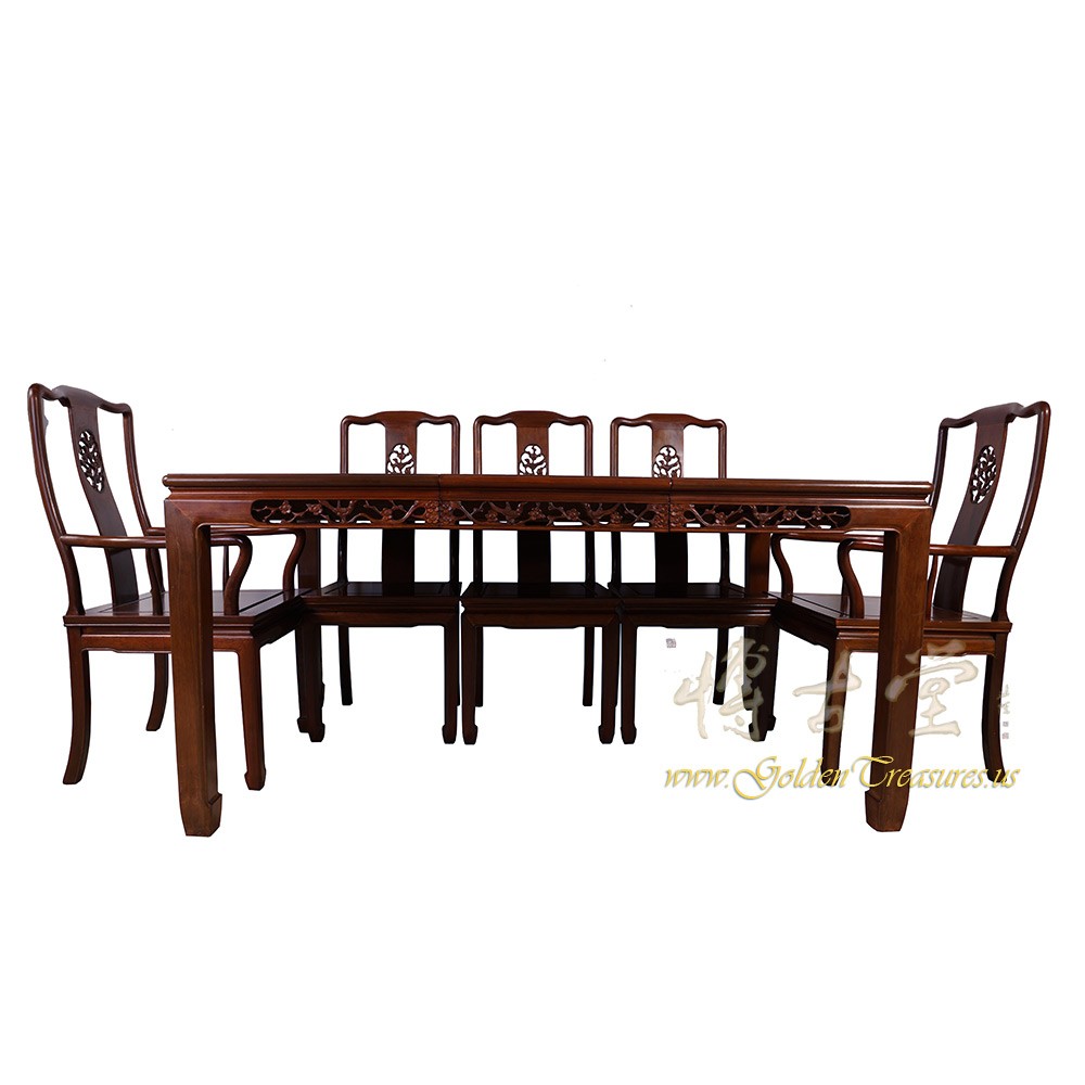 Chinese Antique Rosewood Dining Table W 8 Chairs Set 17lp38