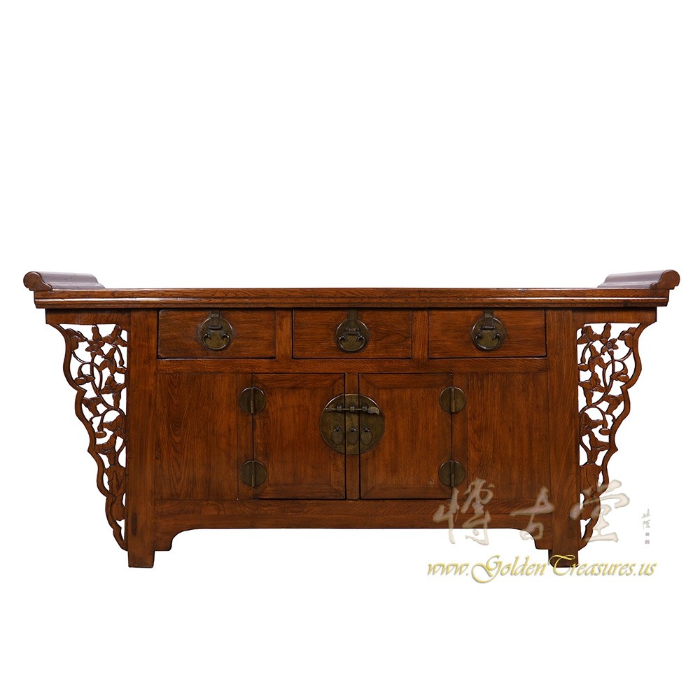 Chinese Antique Carved Sideboard/Buffet Table 18LP03