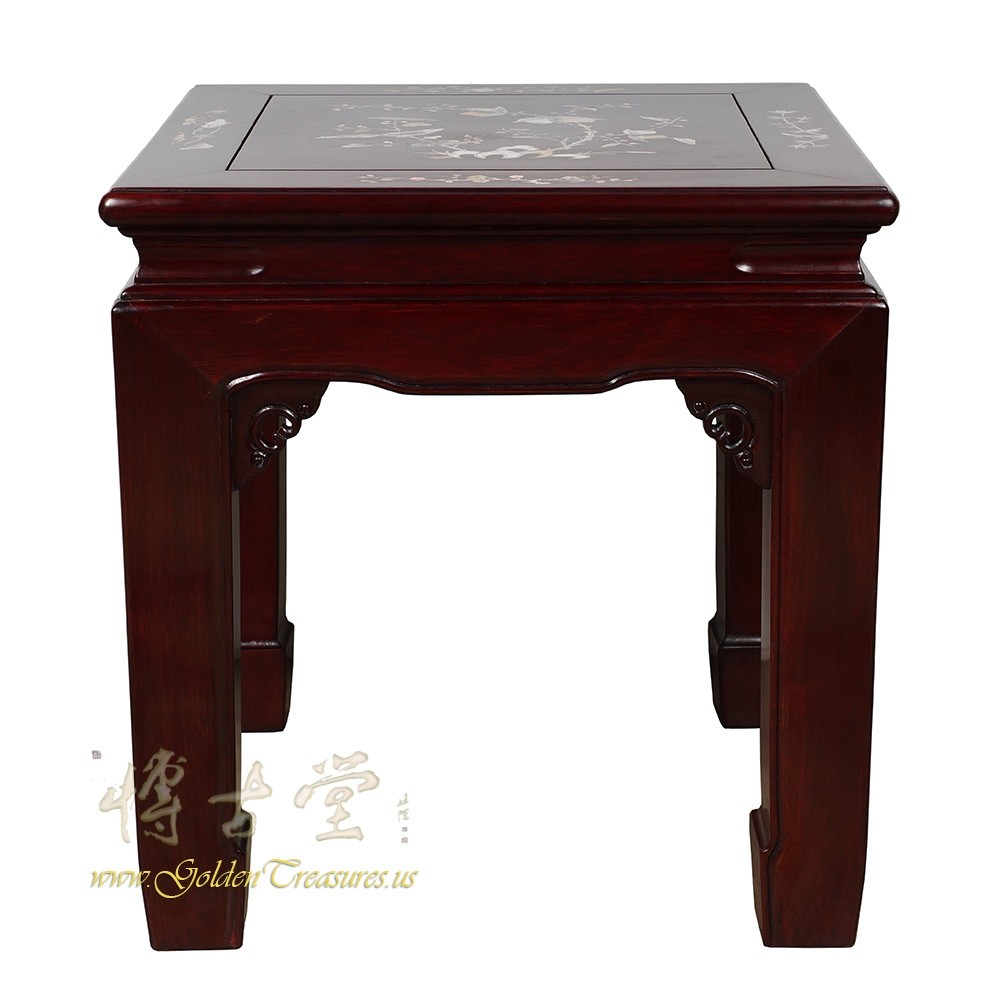 Vintage Chinese Rosewood with MOP inlayed End Table