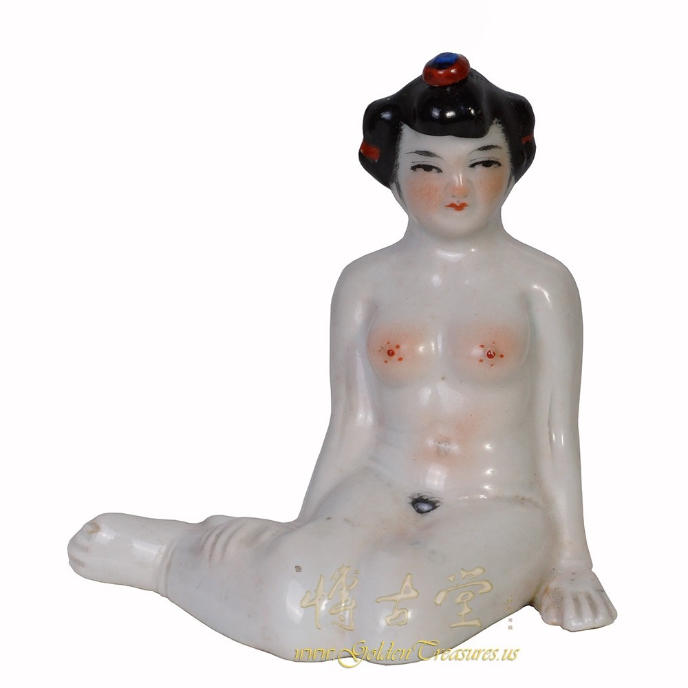 Chinese Antique Naughty Figural Perfume Bottle Nude woman 18LP17