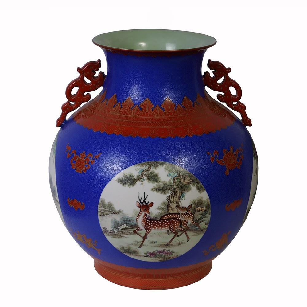 Chinese Antique Famille Rose Porcelain Vase Marked QIAN LONG Rare 18LP22