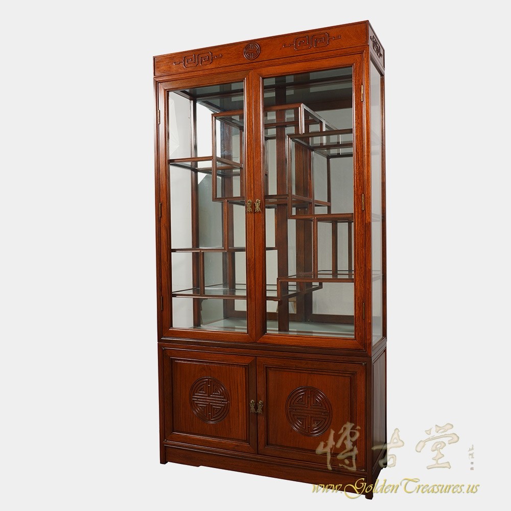 Chinese Antique Rosewood Display/Curio Cabinet 18LP46