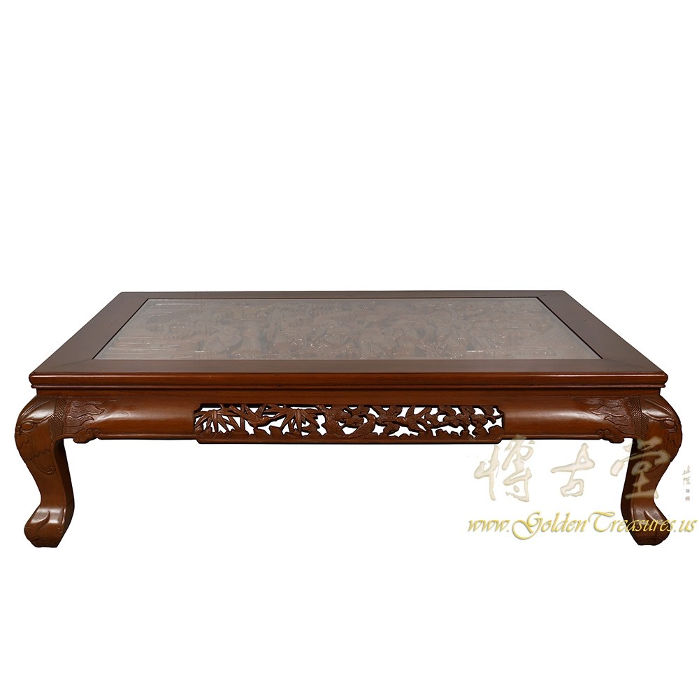 Vintage Chinese Rosewood Massive Carved Coffee Table 18LP54