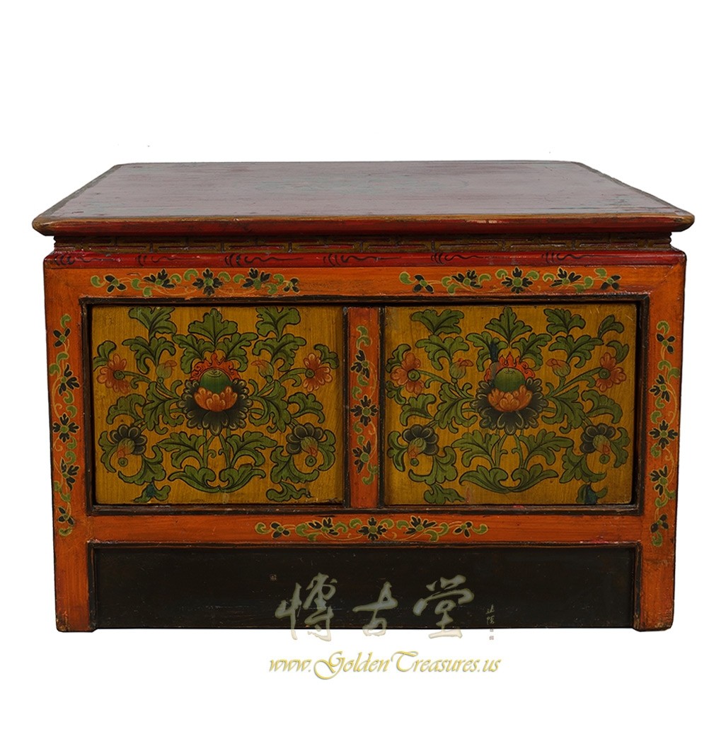 Antique Tibetan Painted Square Coffee Table 18LP80