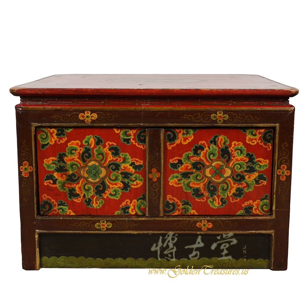 Antique Tibetan Painted Square Coffee Table 18LP81