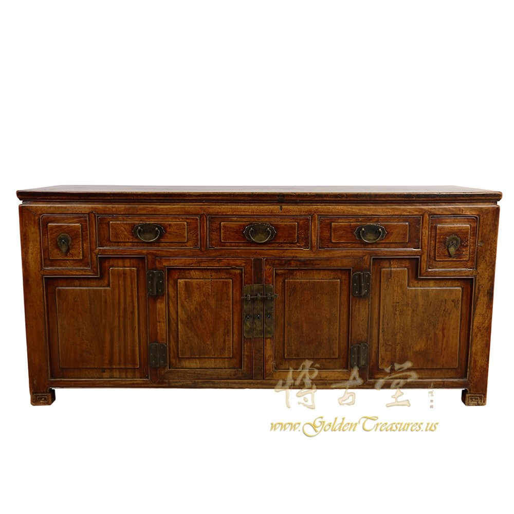Antique Chinese Carved Sideboard/Buffet Table, Huge