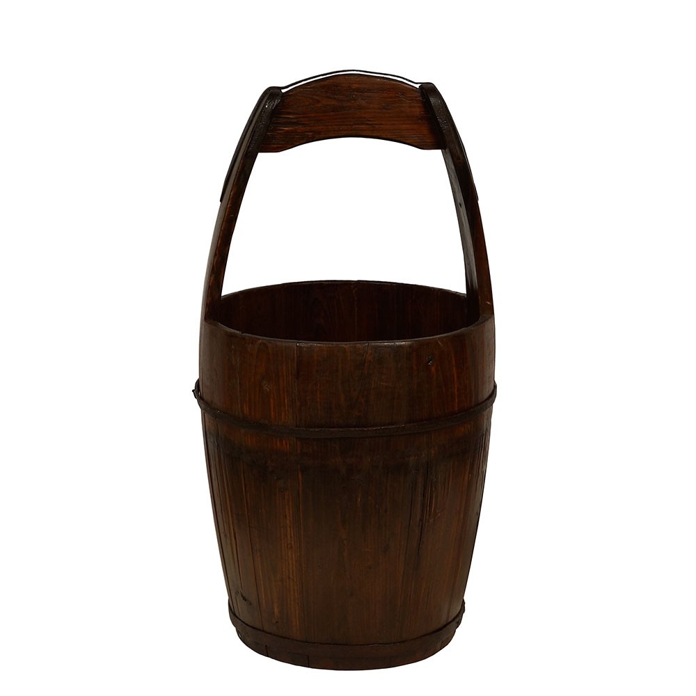 Antique Chinese Wooden Water Bucket