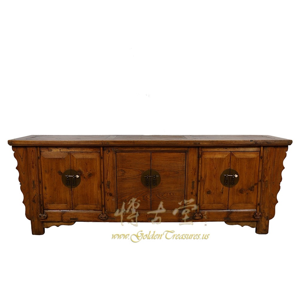 Antique Chinese Rustic Long Sideboard/Buffet Table, Credenza