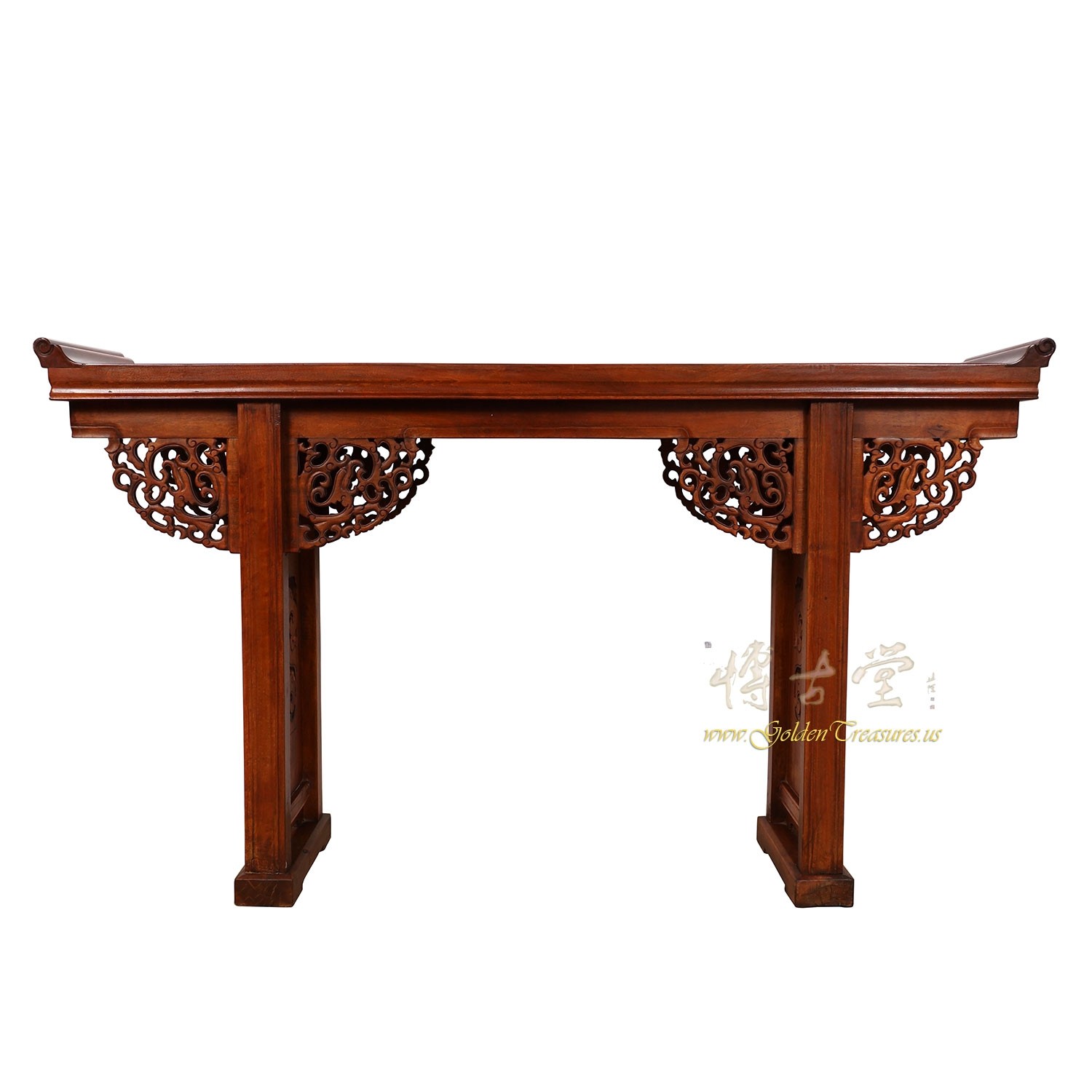  Antique Chinese Open Carved Altar Table/Sofa Table