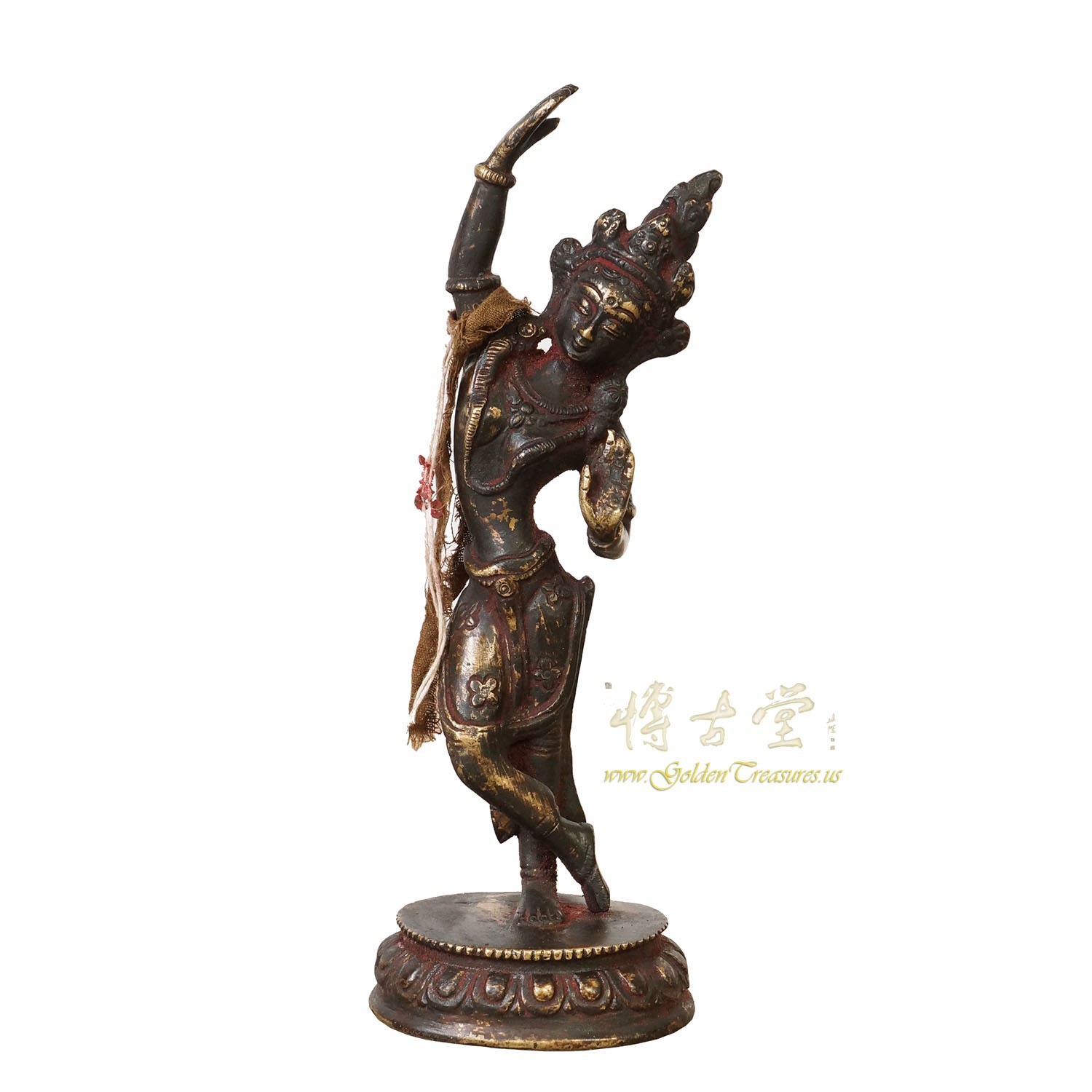 Antique Tibetan Carved Bronze Buddha Statuary