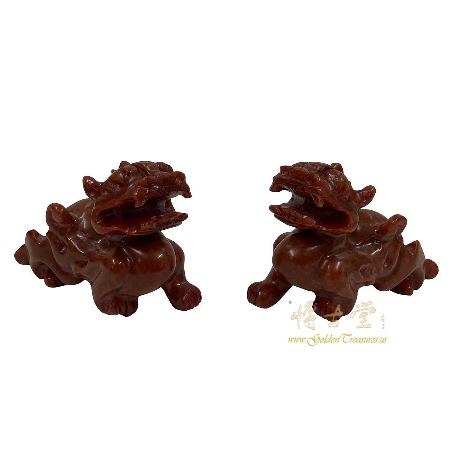 Vintage Chinese Carved Jade Dragon Statue - PiQiu