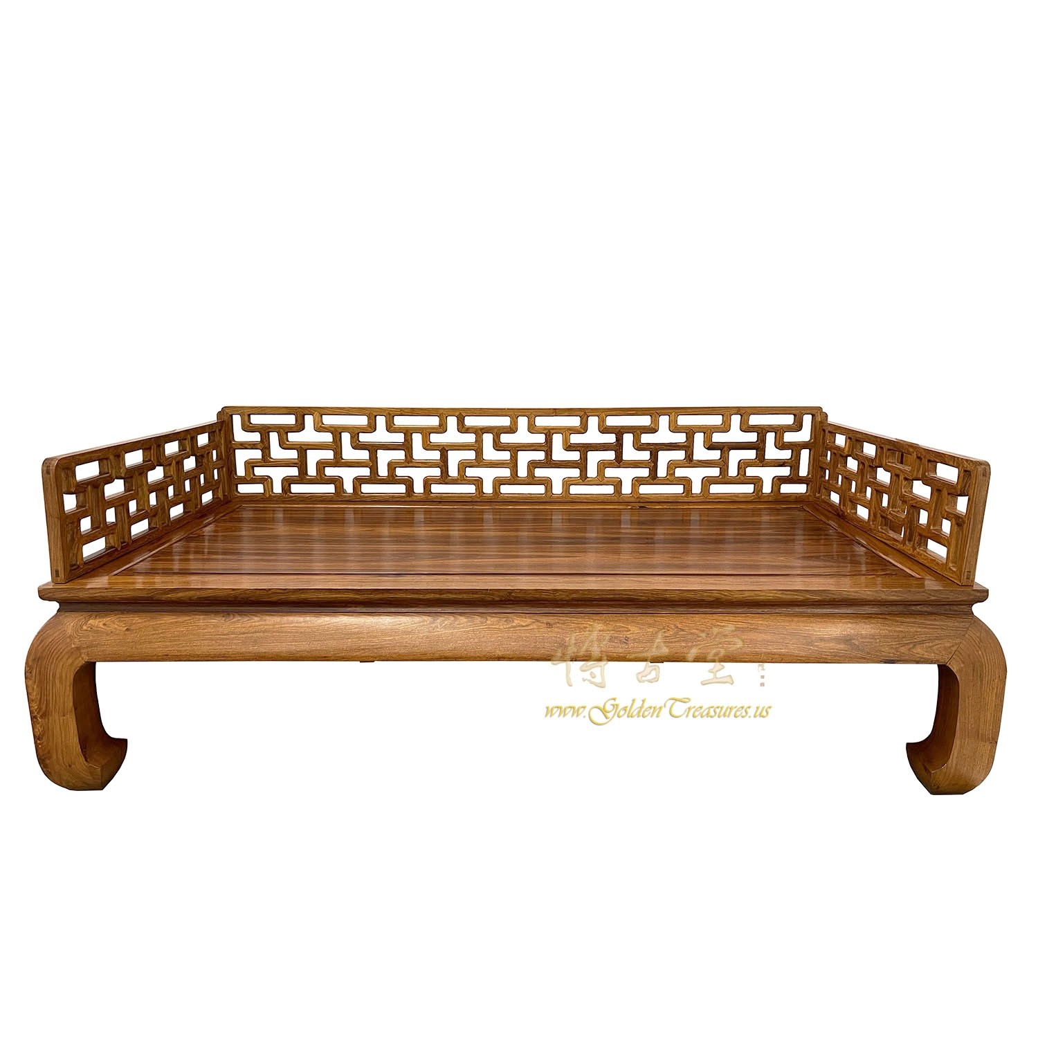 Vintage Chinese Carved Rosewood Opium Bed(Luo Han Bed), Daybed