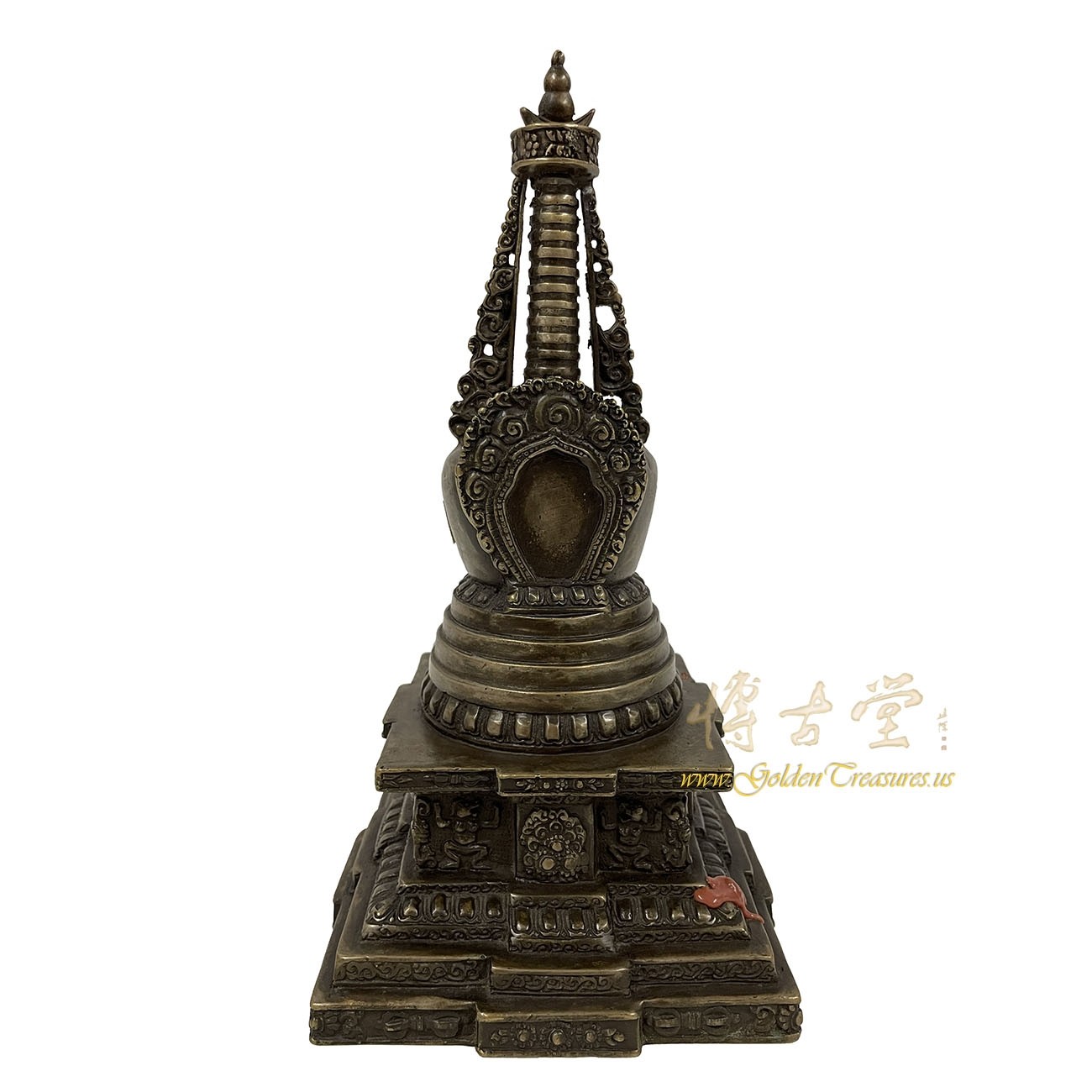Antique Tibetan Bronze Sherizi Buddha Pagoda 