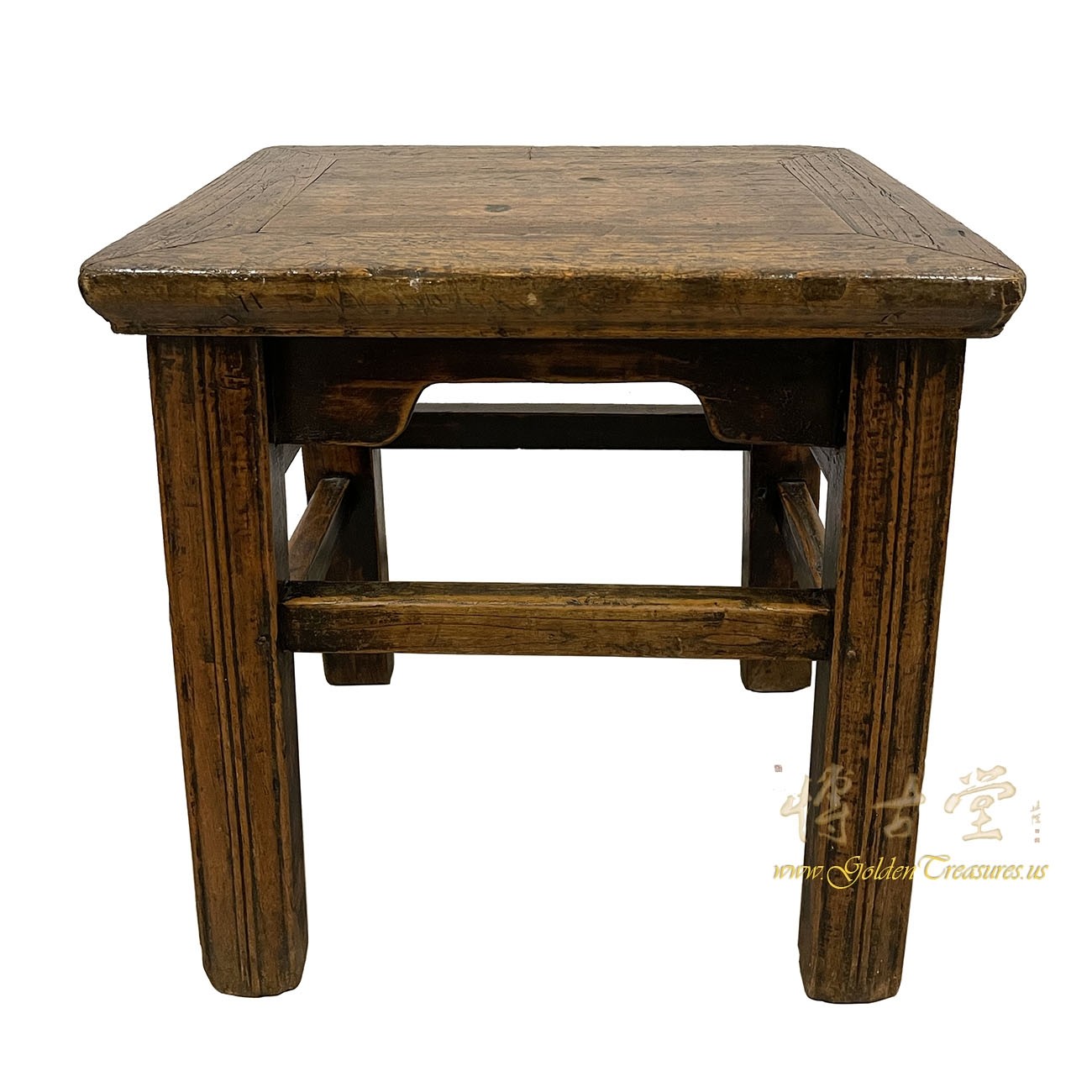Antique Chinese Old Wooden Stool/End Table