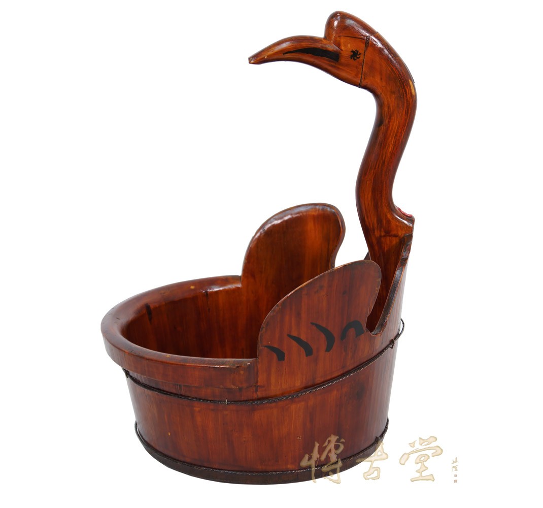 Chinese Antique Swan Shaped Wash Basin 22P73B