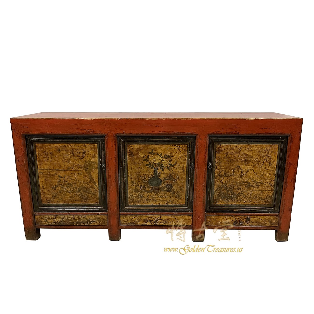 Antique Chinese Mongolia Cabinet/Buffet Table, Sideboard, Credenza