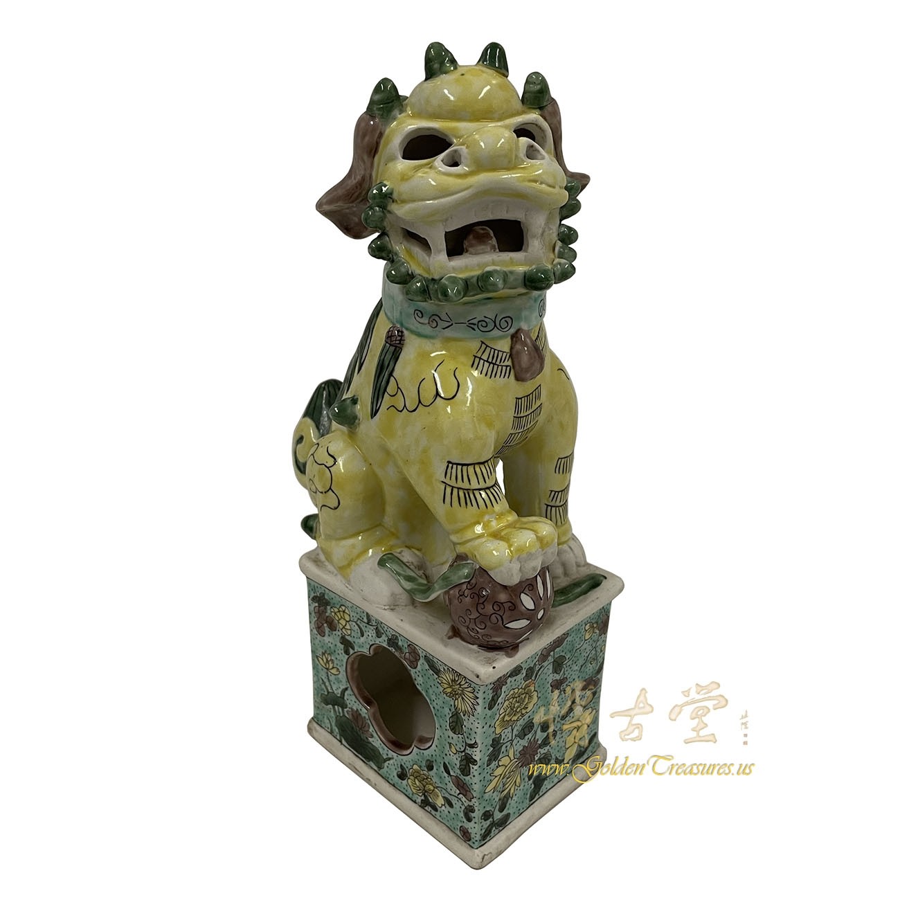 Vintage Chinese Porcelain Foo Dog Figurine