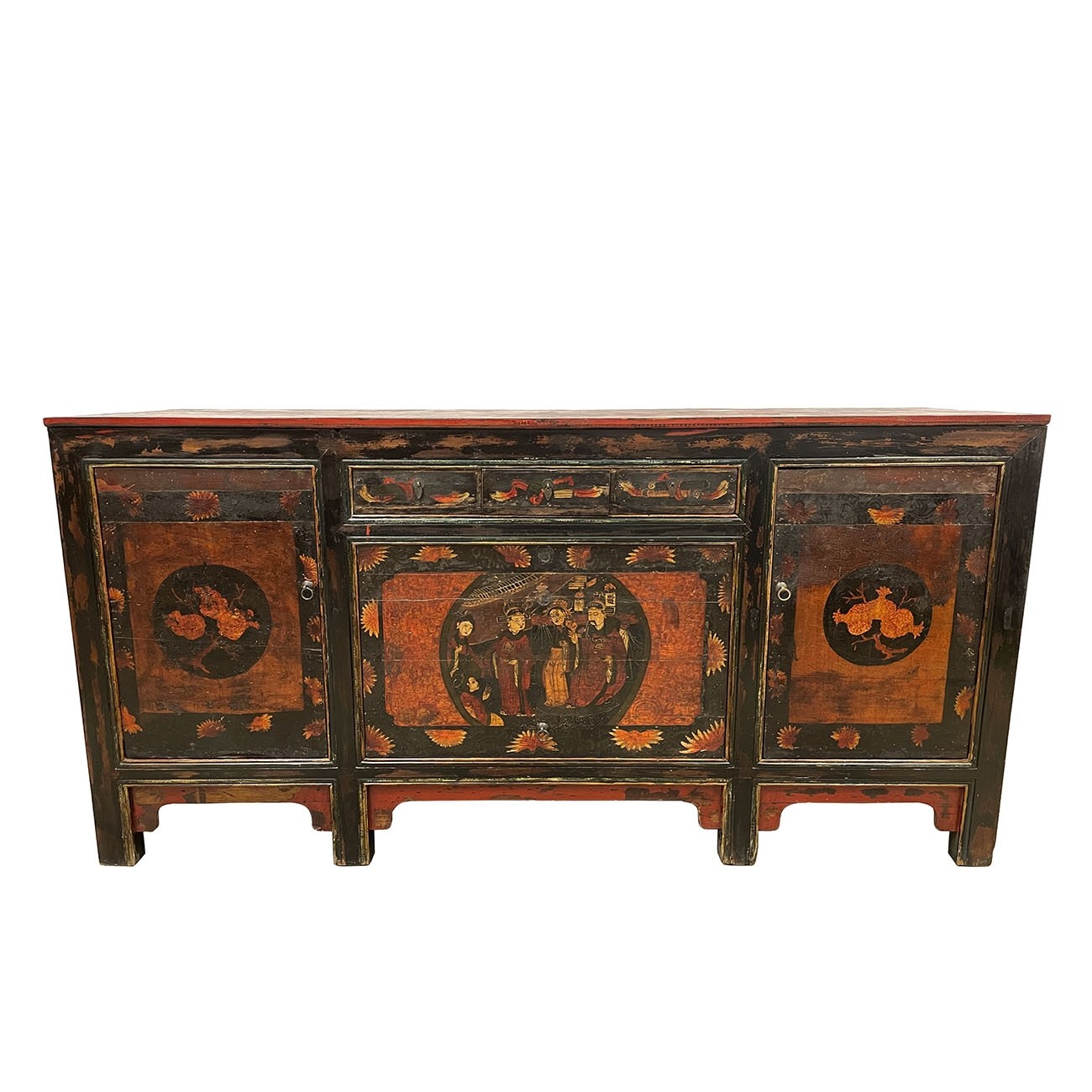 Late 19th Century Antique Chinese Mongolia Sideboard, Buffet Table