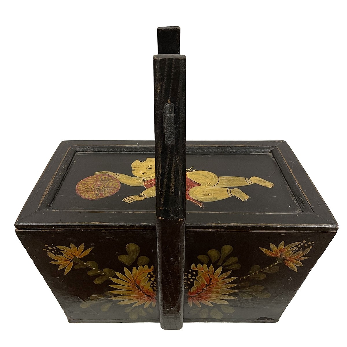 Antique, Chinese Hand Painted Meal delivery and Lunch Box