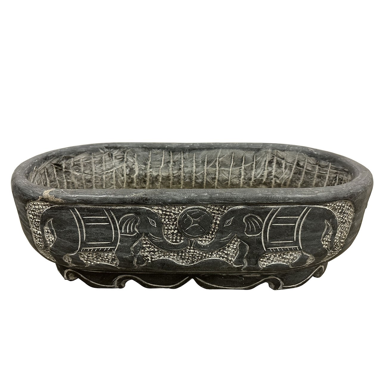 Vintage Chinese Hand Chiseled Stone Trough, Planter