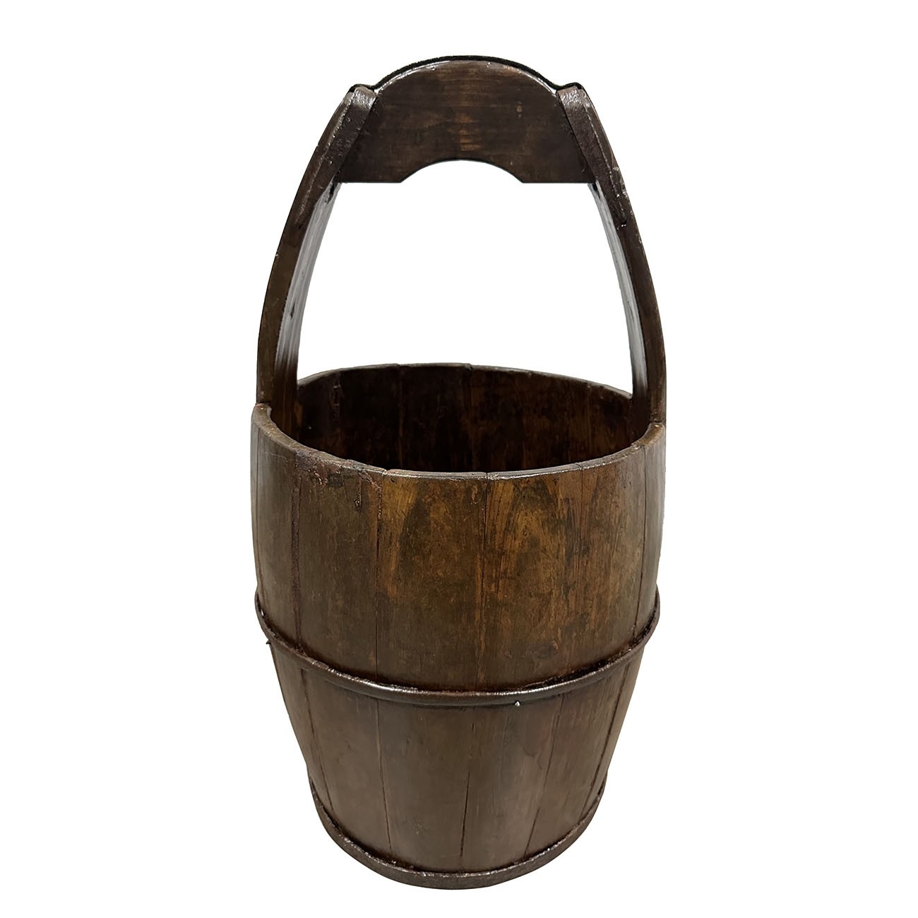 19 Century Antique Chinese Wooden Water Bucket
