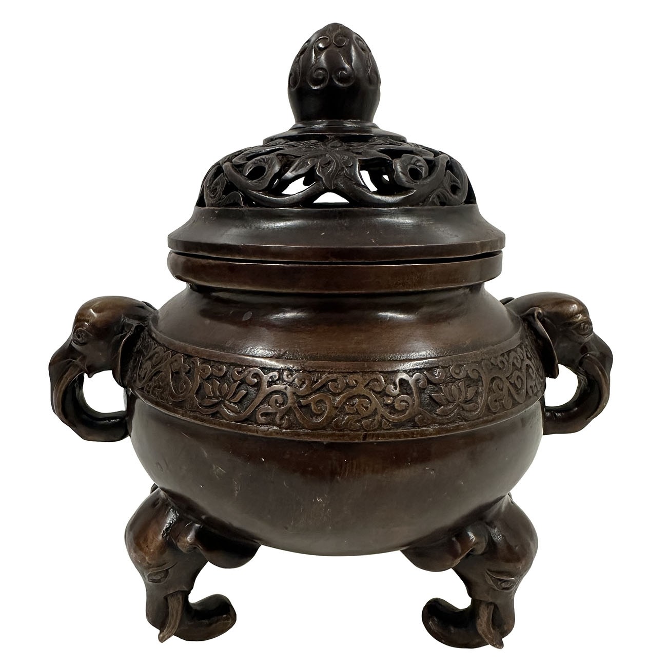 20th Century Chinese Ming Style Bronze Incense Burner