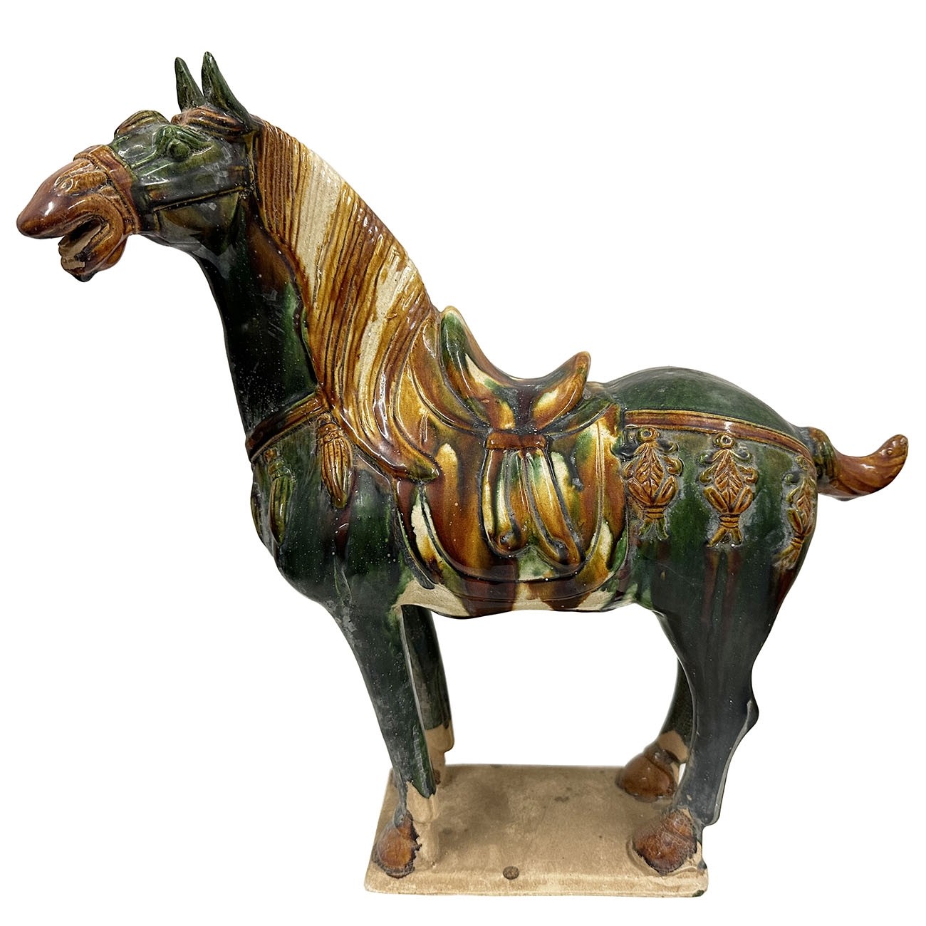 20th Century Chinese Ceramic Tang San Cai (tri color)Horse