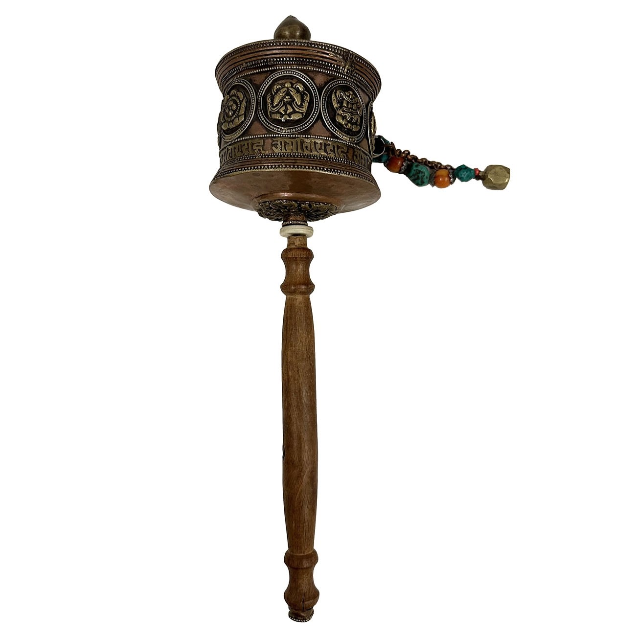 Tibetan Buddhist Handcrafted Handheld Spinning Prayer Wheel