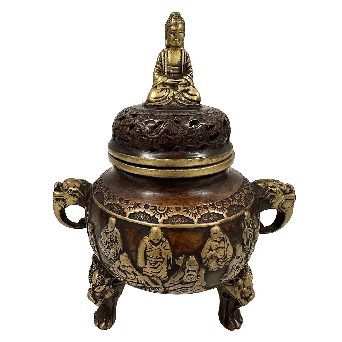 Early 20th Century Chinese Red Copper Incense Burner