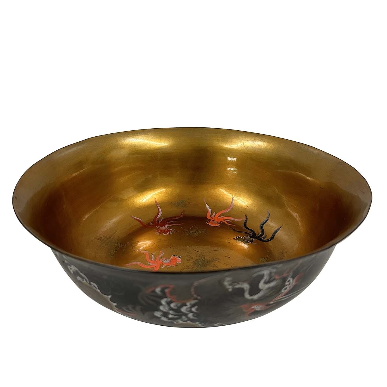 Mid-20th Century Chinese Bodiless Lacquer Bowl with Marks