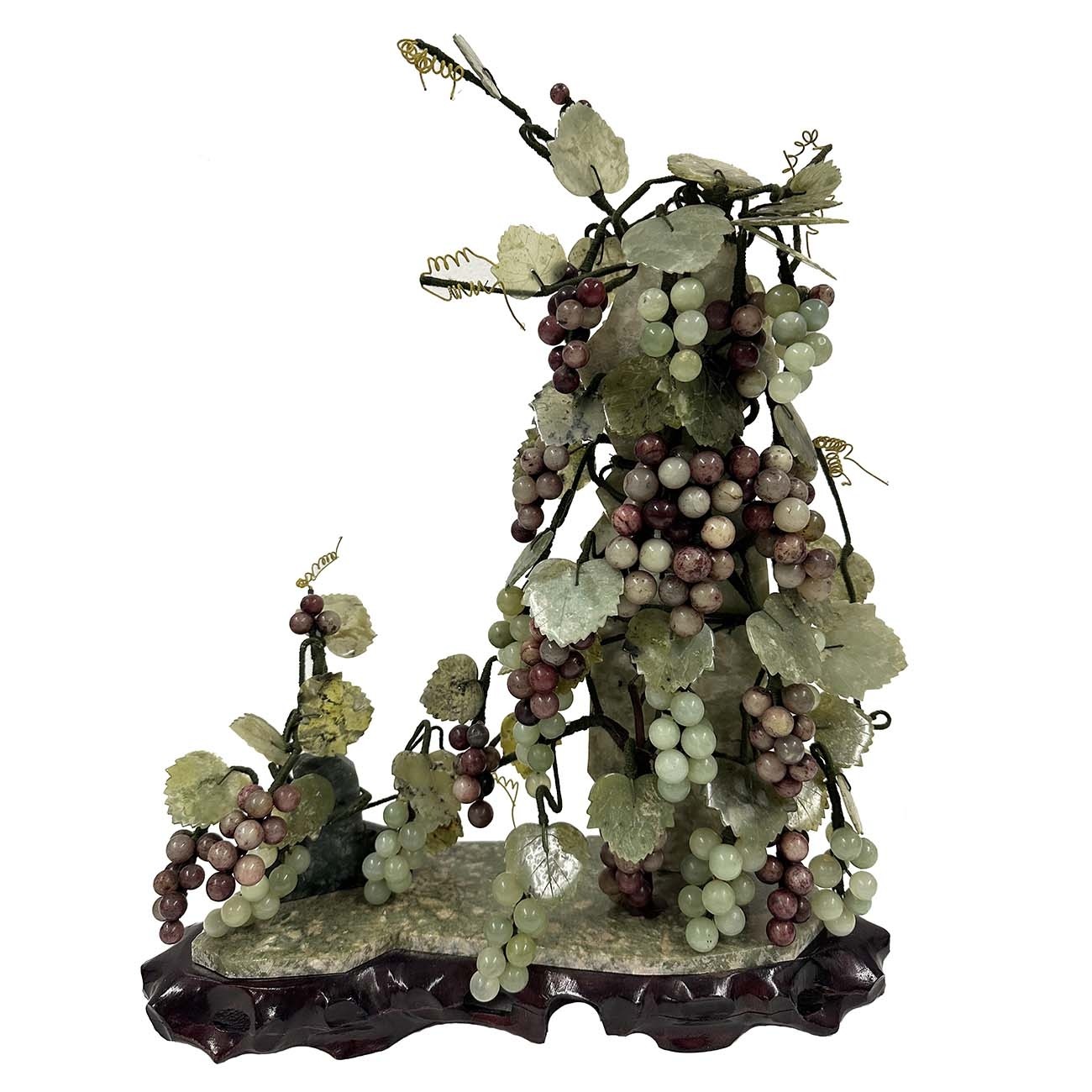 Mid-20th Century Chinese Jade Grape Vine Sculpture