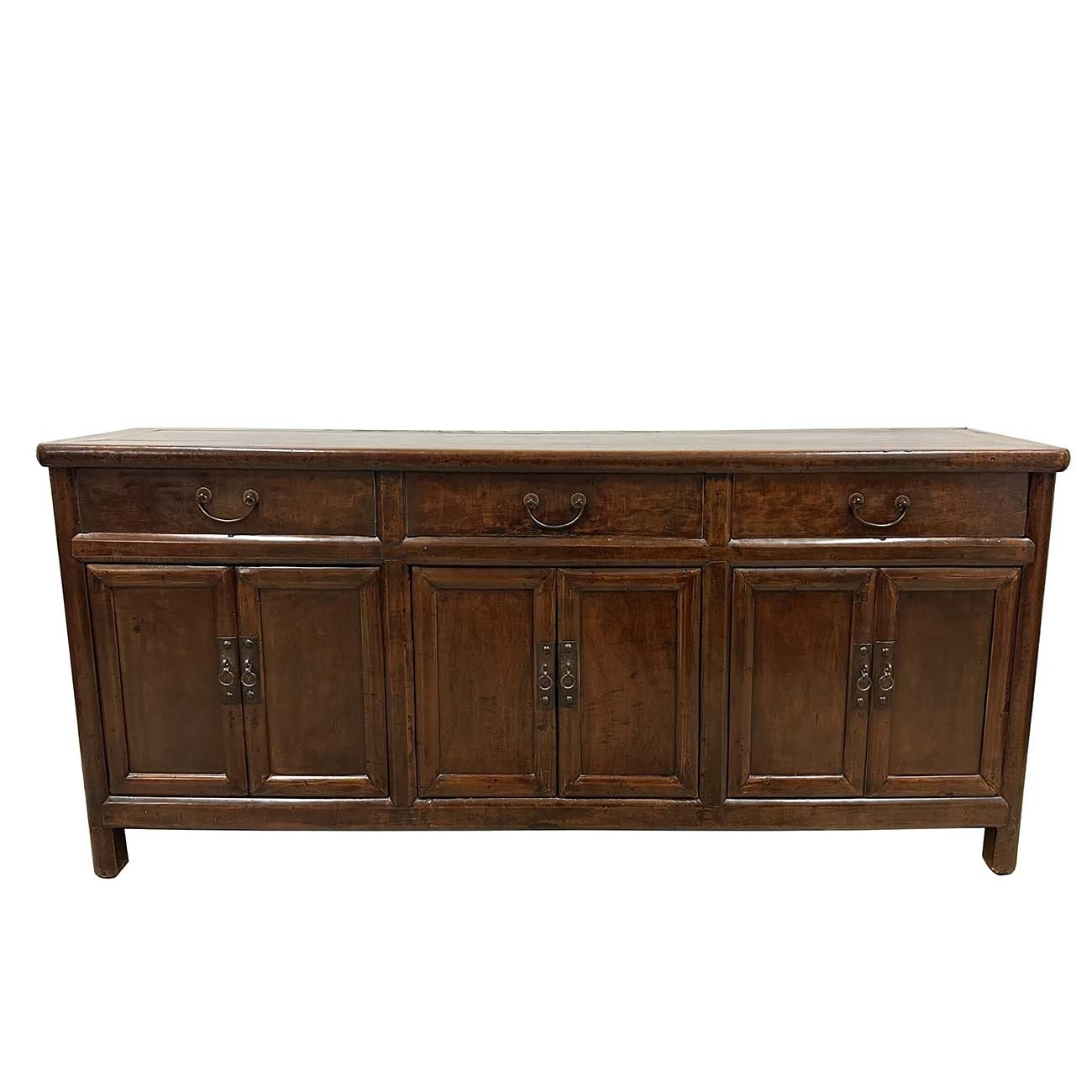 Late 19th Century Antique Chinese Sideboard, Buffet Table, Credenza 