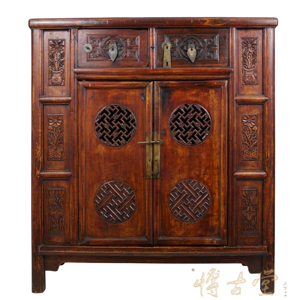 Chinese Antique Open Carved Coffer/Armoire 25P14