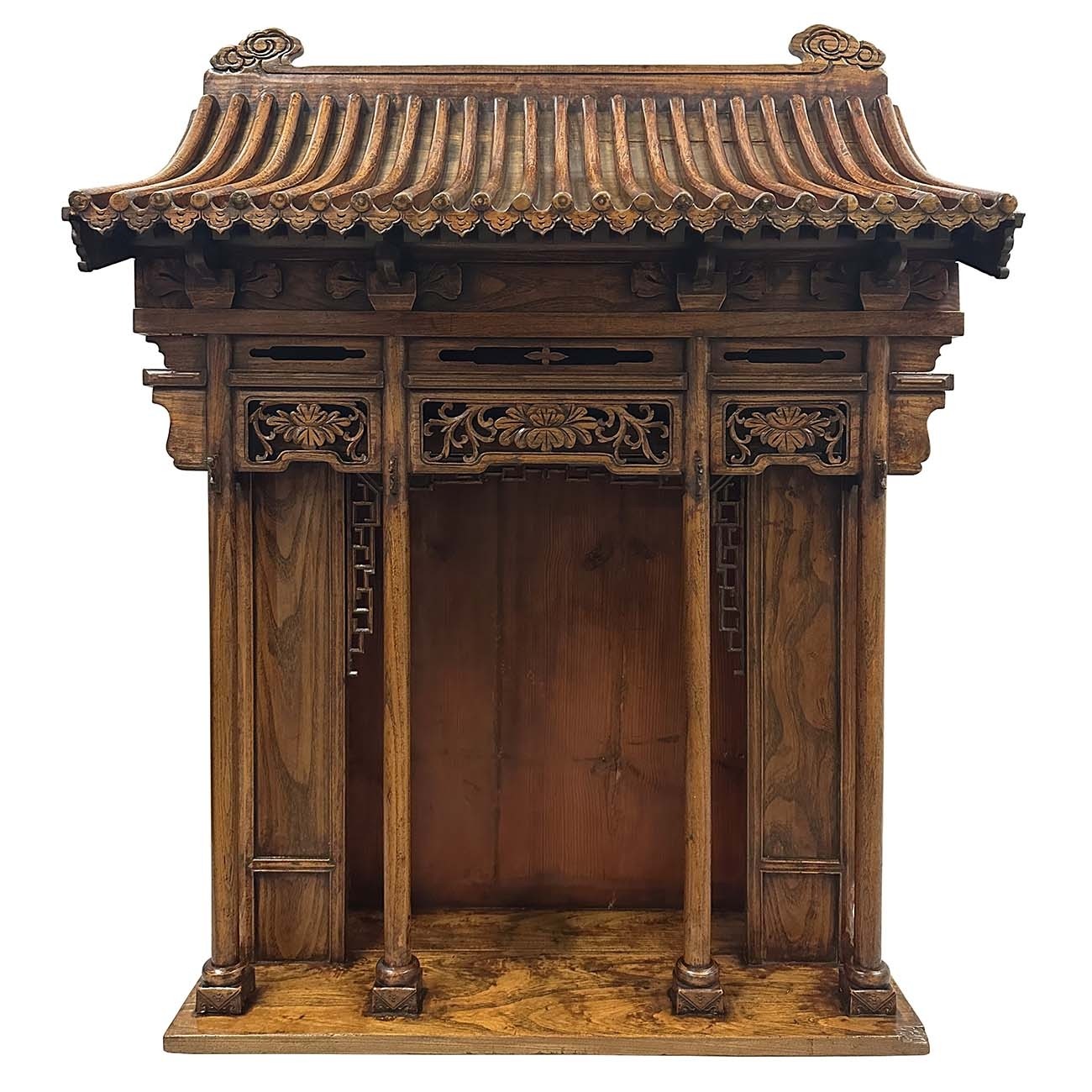 Early 20th Century Antique Chinese Wooden Carved Altar/Buddha House/Shrine