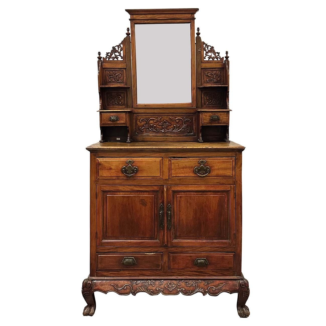 Early 20th-Century Chinese Carved Dresser with American Style influence