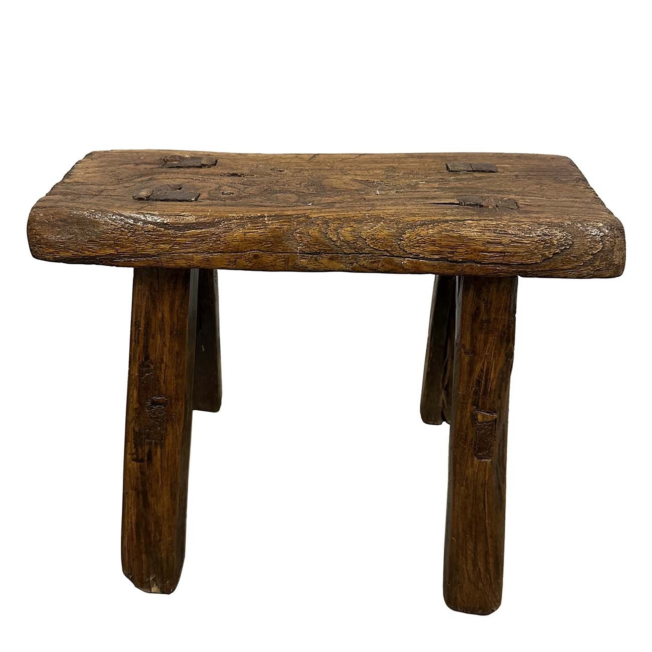 Early 20th Century Antique Chinese Country Low Frog Stool.