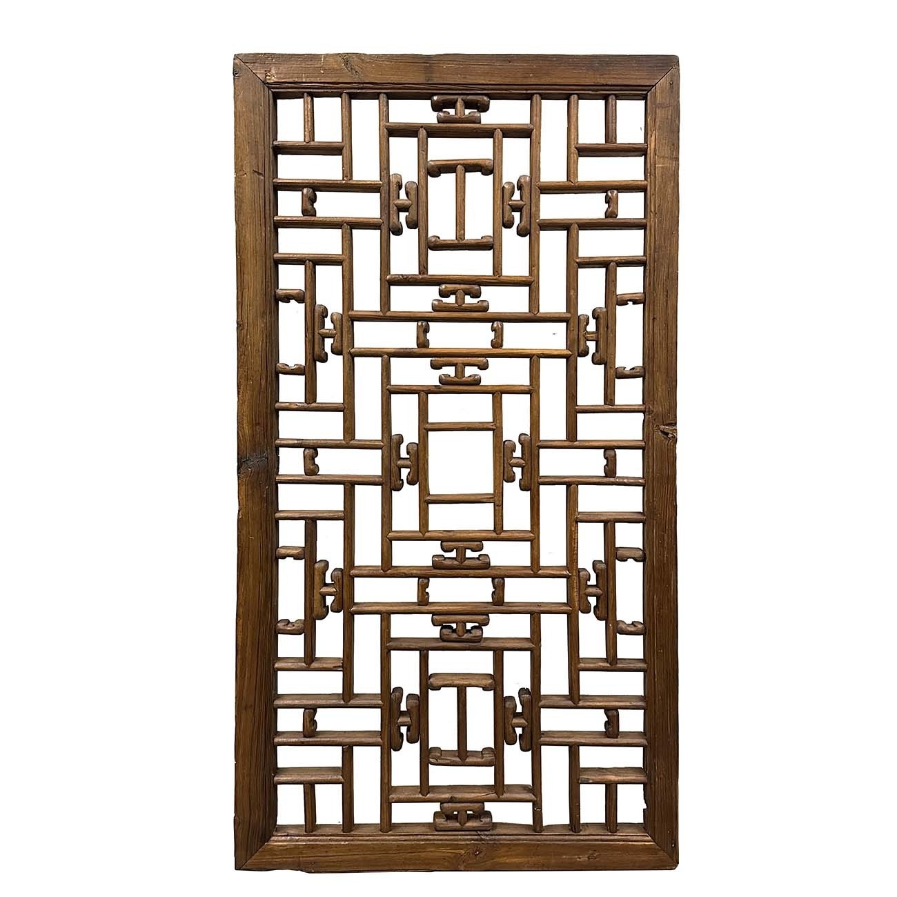 19th Century Antique Chinese Carved Wooden Window Panel/Wall Arts