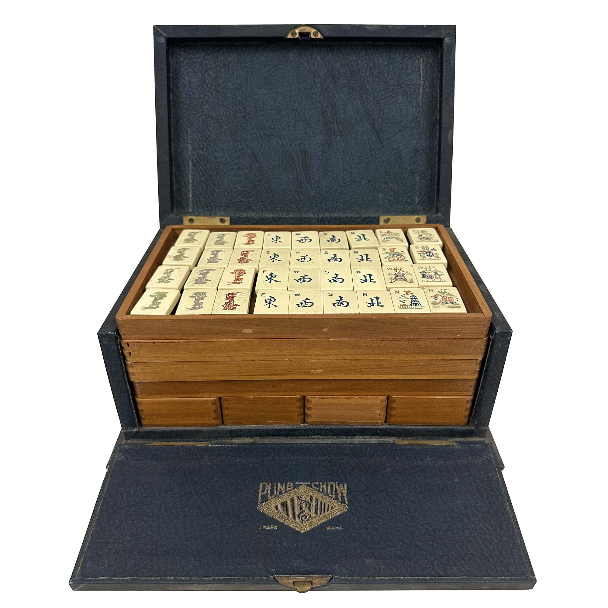 Early 20th Century Antique Pung Chow Mah-Jong Game Set