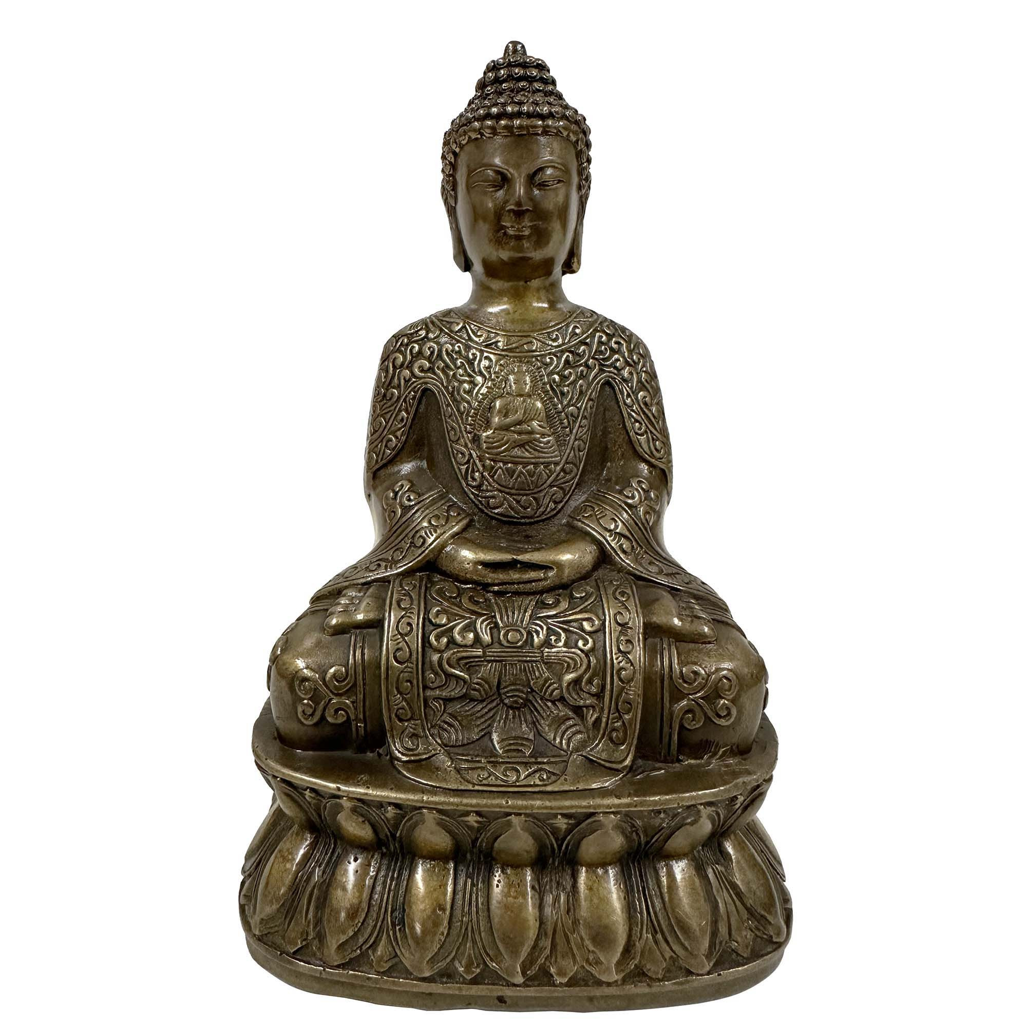 Mid 20th Century Chinese Bronze Shakyamuni/Amitabha Buddha Statue