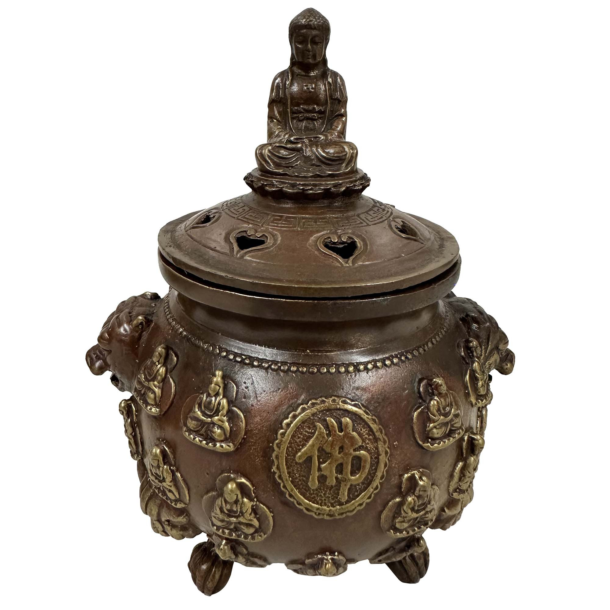 Mid-20th Century Tibetan Brass tripod Incense Burner