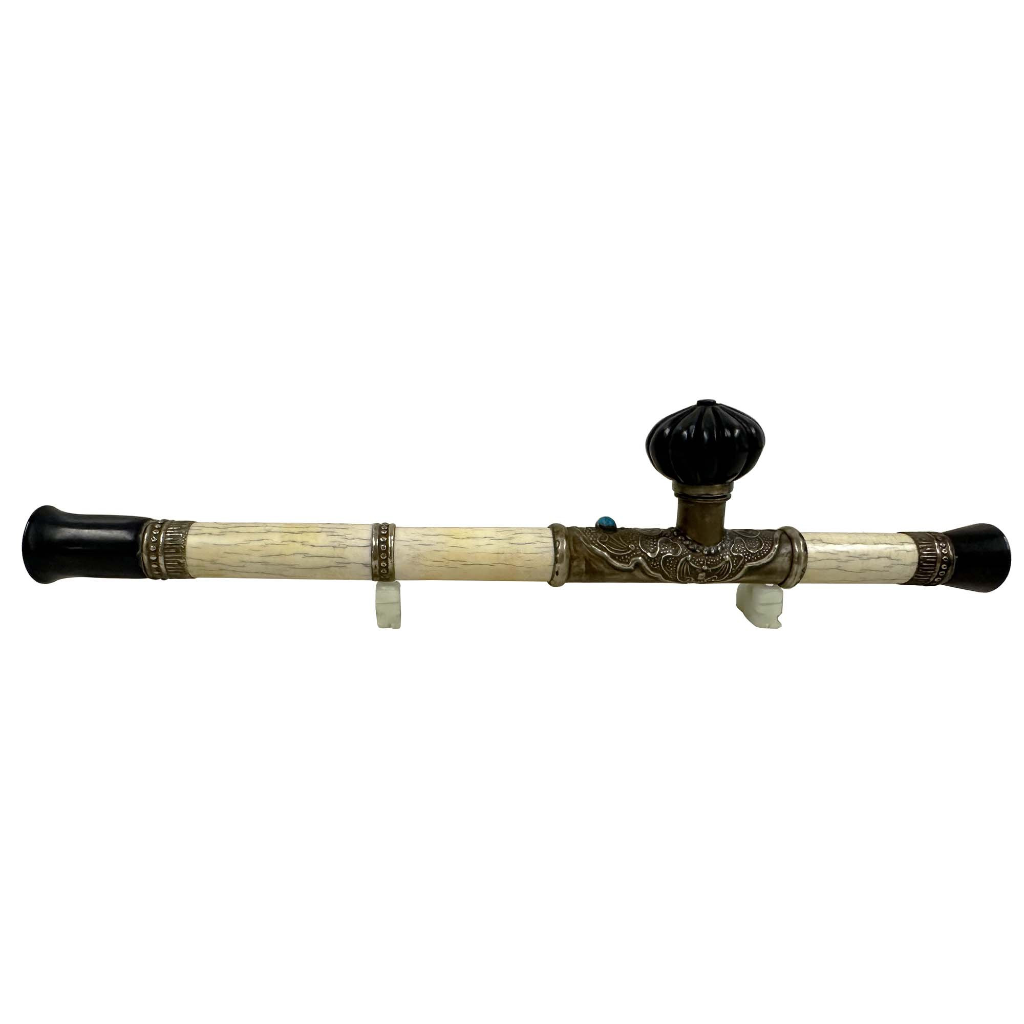 Early 20th Century Chinese Opium Pipe, Late Qing Dynasty, Handcrafted Art