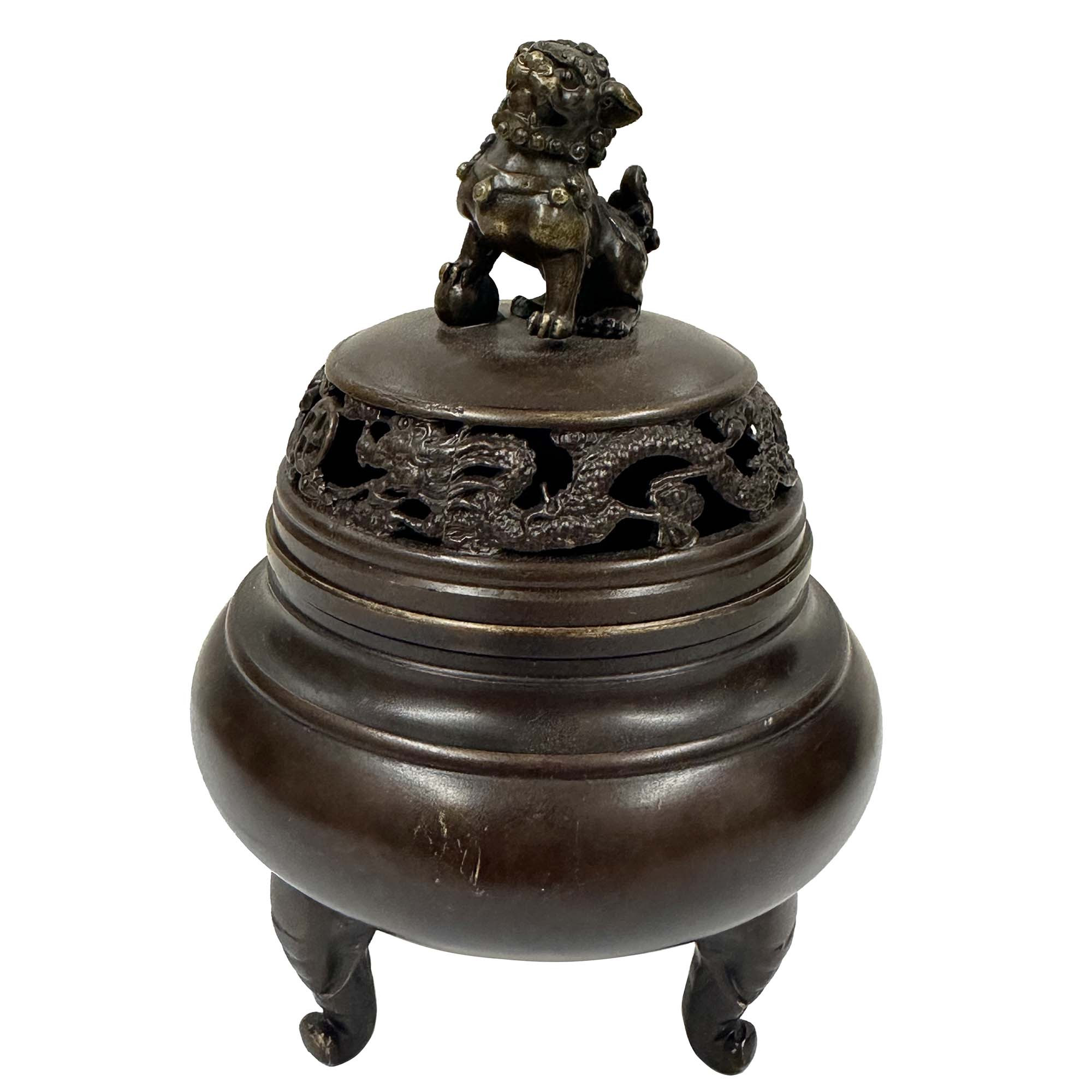 Mid-20th Century Chinese Bronze tripod Incense Burner (Censer)