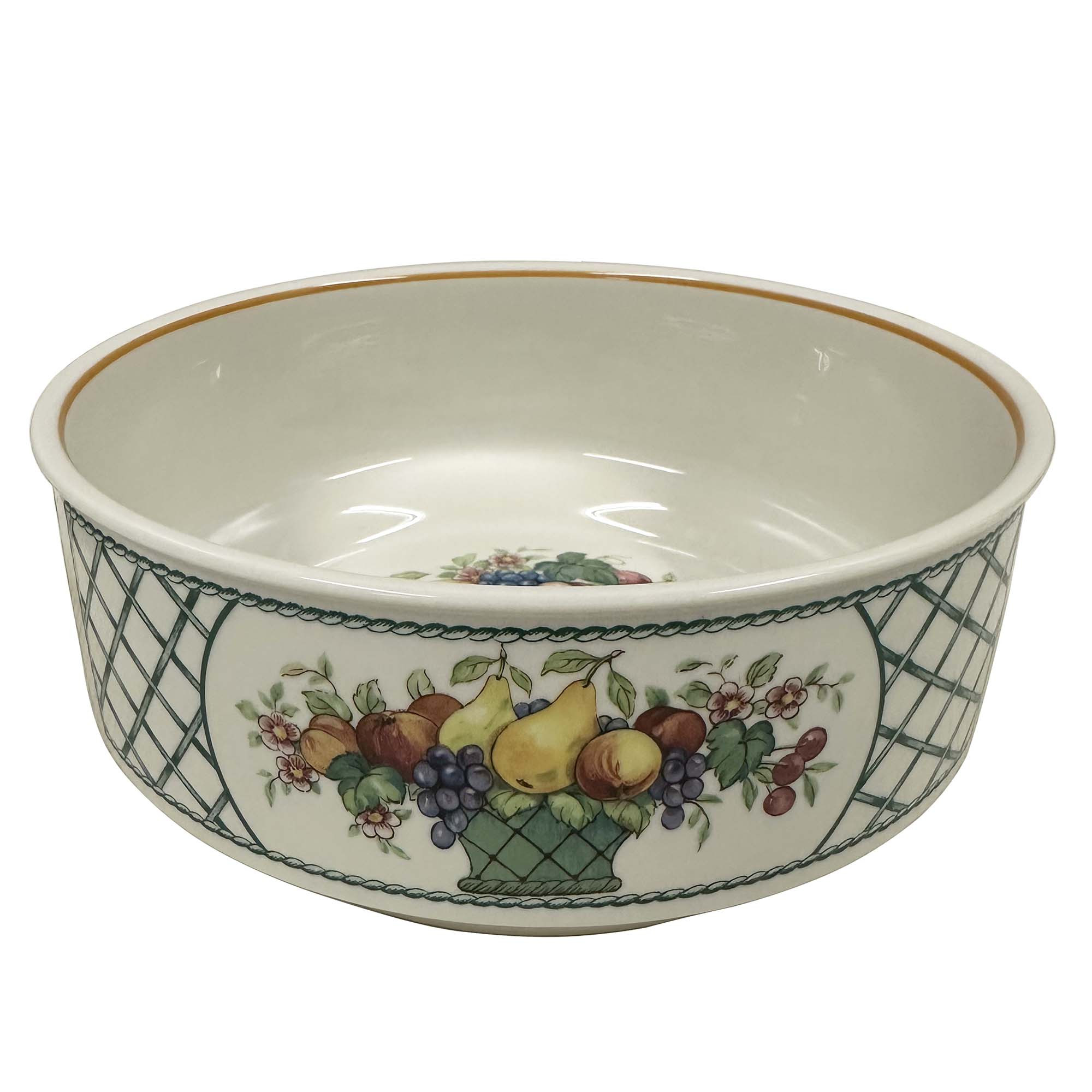 Vintage Porcelain serving bowl in the "Basket" pattern by Villeroy & Boch.