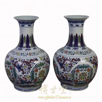 Chinese Antique Famille Rose Porcelain Vase 18LP26