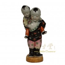 Vintage Chinese Porcelain Children Statue