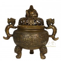 20 Century Chinese Ming Style Bronze Incense Burner