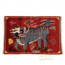 19 Century Antique Tibetan Hand Knotted Rug
