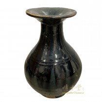 Vintage Chinese Black Glaze Pottery Urn/Vase