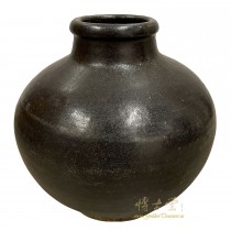 Vintage Chinese Black Glaze Pottery Urn/Vase