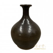 Vintage Chinese Dark Brown Glaze Pottery Urn/Vase